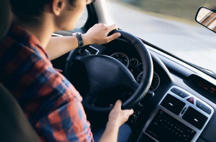 driving a car while listening to music 